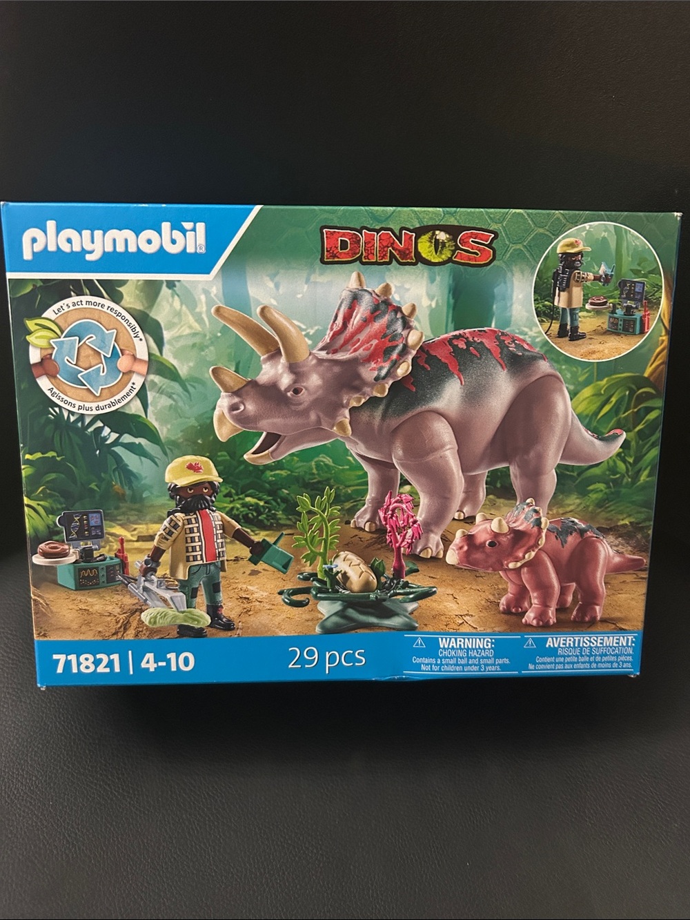 BNIB 🆕 Playmobil Dinos Triceratops Playset, dinosaurs